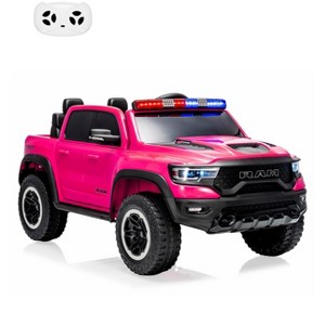 Kids Ride On Pickup Car, 12V Electric Ride On Truck for Kids, Remote Control Toy Car, 3 Speeds, Spring Suspension & LED Lights - 1 of 4
