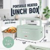 Nostalgia 32-Ounce Portable Heated Electric Lunch Box – Leak-Proof Silicone Sealed Lid, Foldable Carry Handle, Detachable Cord – Sage - 2 of 4