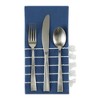 Design Imports Navy/Off-White Stripe Tassel Napkin Set/4 - 3 of 4