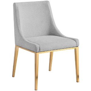 Meridian Furniture,Haines Linen Textured Polyester Fabric Dining Chair - 1 of 4