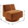 VANOMi 29.8’’ Upholstered Armless Swivel Accent Chair - 3 of 4