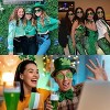 4E's Novelty Set of 2 Green Sunglasses for Adults, Shamrock & Heart Shaped, St Patricks Day Glasses for Women & Men Party Outfit Accessories - 2 of 4