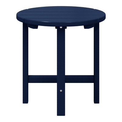 WestinTrends All-Weather Outdoor Patio Round Poly Adirondack Side Table