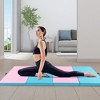 Costway 10' x 4' x 2" 4-Panel Folding Exercise Mat with Carrying Handles for Gym Yoga Black/Blue/Navy/Colorful/Pink&Blue/Pink/Light Pink/Navy - 2 of 4