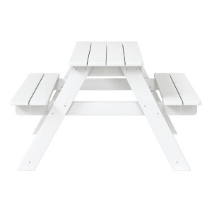 WestinTrends Malibu Outdoor Patio Kids HDPE Plastic Picnic Bench Table - 1 of 4