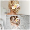 Unique Bargains Women's Simulated Flowers Hair Clip Comb 1 Pc - 4 of 4