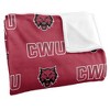 Central Washington University Logo Pattern Silky Touch Blanket White 50x60 - 3 of 4