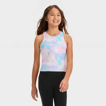 Girls' Soft Ribbed T-shirt - All In Motion™ Purple Xl : Target