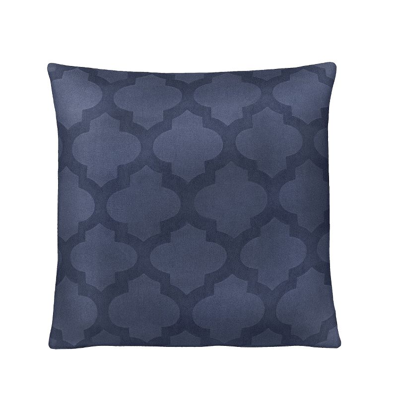 Kate Aurora Maison Textured Quatrefoil Clover 18" X 18" Filled Accent Throw Pillow, 1 of 4