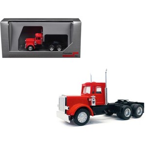 Peterbilt Short Day Cab with Updated Grill Red 1/87 (HO) Plastic Model Car by Promotex - 1 of 4