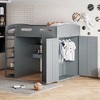 Full Size Loft Bed with Desk, 4 Drawers and 4 Shelves - 2 of 4