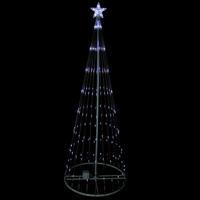 Northlight 9' White Led Lighted Show Cone Christmas Tree Outdoor ...