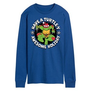 Men's - Teenage Mutant Ninja Turtles - Have A Turtley Awesome Holiday Long Sleeve Graphic T-Shirt - 1 of 4