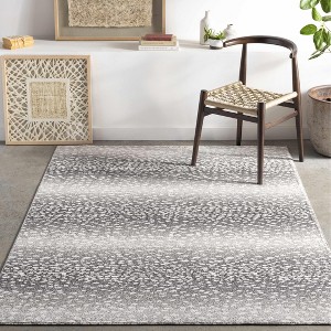 Hauteloom Gray Widnoon Cheetah Print Area Rug - 1 of 4