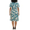EG PRO V-Neck Flutter Sleeve Ruched Bodice Floral Print Bubble Crepe Dress - 3 of 3