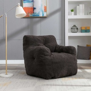 KTMBDW Bean Bag Chair with Filler, Bean Bag Sofa with Tufted Soft Stuffed Filling, Fluffy and Lazy Sofa for Dorm, Apartment, Living Room, Bedrooms - 1 of 4