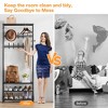 4 in 1 coat rack and shoe bench, 4-tier entrance hall tree with 5 hooks, multi-function hallway storage rack, bathroom, hallway - 3 of 4