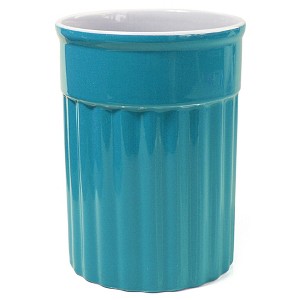 Omniware Simsbury Tool Jug, Turquoise - Rustic Kitchen Ladle & Spatula Organizer, Ceramic Countertop Crock, Farmhouse-Style Cooking Utensil Storage - 1 of 1