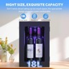 18L Beverage Cooler, 24-Can Mini Fridge with Quiet Compressor, LED Lighting, and Electronic Temperature Control for Home, Office, or Bar (40–61℉) - 2 of 4