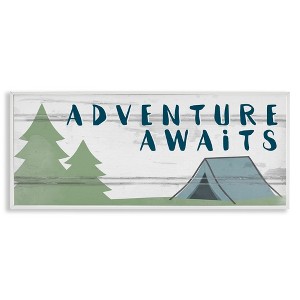 Stupell Industries Adventure Awaits Camping Scene, 24" x 10" - 1 of 4