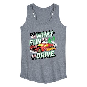 Women's - Hot Wheels - Holiday Merchandise Graphic Racerback Tank - 1 of 4
