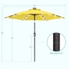 Sonkuki 7.5 ft Outdoor LED Solar Lighted Patio Market Umbrella w/ Push Button Tilt - 3 of 4