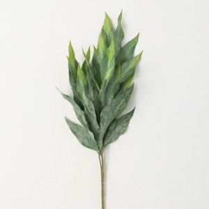 28"H Sullivans Frosted Green Leafy Stem, Green - 1 of 2