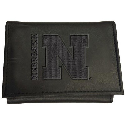 Evergreen University of Nebraska Tri Fold Leather Wallet