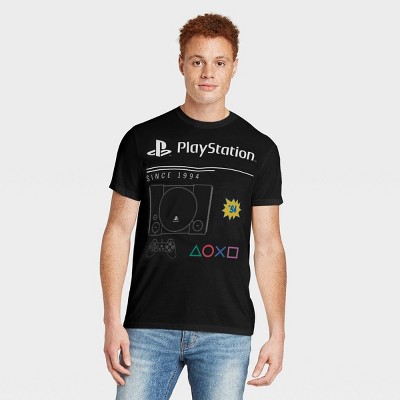 black playstation shirt