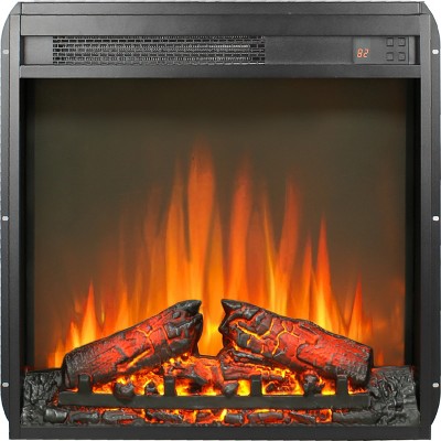 Syemin Indoor Fireplaces Electric Fireplace Heater Quick Heating Portable Fireplace 23″ Electric Corner Fireplace Low Noise, Black, 24"*5"*20.2"