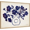 Amanti Art 42" x 32" Modern Blue Vase II by Farida Zaman Framed Canvas Wall Art Print : Lithograph, Polystyrene Frame - 2 of 4