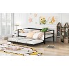 Twin Size Metal House-Shaped Floor Bed with Roof and Chimney Design, Modern  Platform Bed Frame, No Box Spring Required, for Kid' Room or Baby Room - 3 of 4