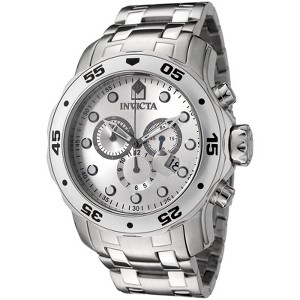 Invicta 0071 Men's Pro Diver SS Silver Dial Chronograph Watch - 1 of 4