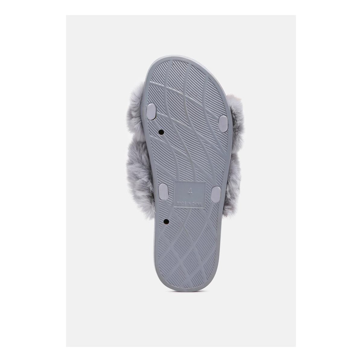 Обувь London Rag Womens Homey Fur Slip-On Flats Grey 10 — фото 5