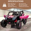 24V Kids Ride On UTV Car, Ride On Truck w/ Remote Control, Off-Road UTV Electric Toy Car with Spring Suspension,lights, Music for Boys Girls 3-8 - 4 of 4