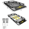 TruAIR  Universal Roof Rack Basket - 200LB Heavy Duty Cargo Carrier for SUV/Truck (Black) - 2 of 4