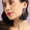SOHI Women's Onyx Black Crystal Tassel Drop Earrings - 3 of 4