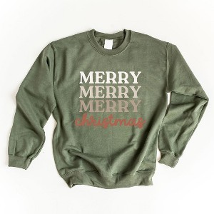Simply Sage Market Women's Graphic Sweatshirt Merry Christmas Cursive - 1 of 4