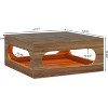 Tribesigns 43.31-Inch Coffee Table with LED Light - 3 of 4