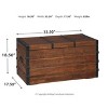 Kettleby Storage Trunk Brown - Signature Design by Ashley: Vintage-Inspired, Coffee Table, Farmhouse Decor - image 4 of 4