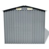 vidaXL Garden Shed Gray Galvanized Steel Large Garden Shed Rectangular - 4 of 4