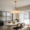 CityFurn 24" LED Drum Chandelier Alabaster Pendant Lights - 4 of 4