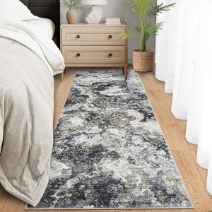 Machine Washable Area Rugs for Living Room, Modern Abstract Bedroom Rug, Low Pile Non-Slip Carpet - 1 of 4