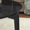HDZNVF Modern and Stylish 24 Inch Round Small End Table, Black - 4 of 4