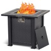 28 Inch Propane Fire Pit Table, 50000BTU Rectangle Fire Table with Cover, Sturdy Steel and Iron Fence Surface, CSA Safety Certified, Companion - 2 of 4