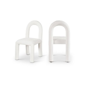 Meridian Furniture,Amari Chenille Fabric Dining Chair, Set of 2 - 1 of 4