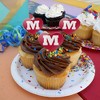 Monmouth College Primary Logo Heart Love Cupcake Picks Toppers Decoration Set of 6 - 4 of 4