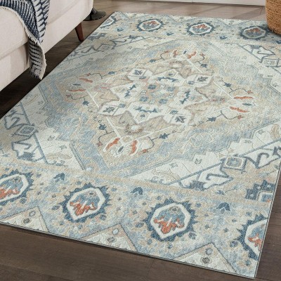 Luxe Weavers Western Geometric Cream Area Rug