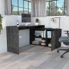 Vynxaria L Shaped Computer Desk with Drawers Reversible Storage Shelves Perfect for Home Office Setup Corner Room Optimization - 2 of 4