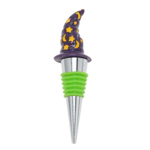 Unique Bargains Halloween Pointed Hat Silicone Stopper Aluminum Alloy TPE Resin 4.02"x1.10"x1.10" 1 Pc - 1 of 3